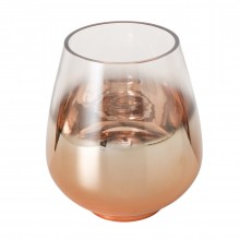 Стъклен свещник 16х24см Grazia Rosegold